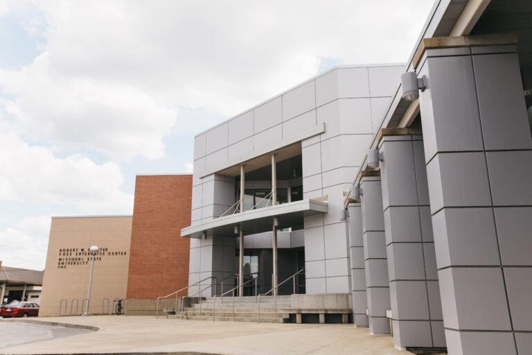 Exterior of Robert W. Plaster Free Enterprise Center in Springfield, Missouri