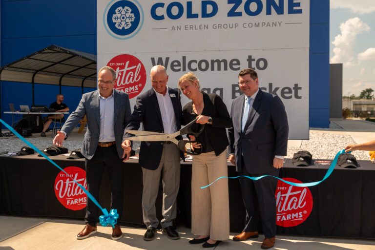 Ribbon cutting ceremony for Vital Farms and Cold Zone
