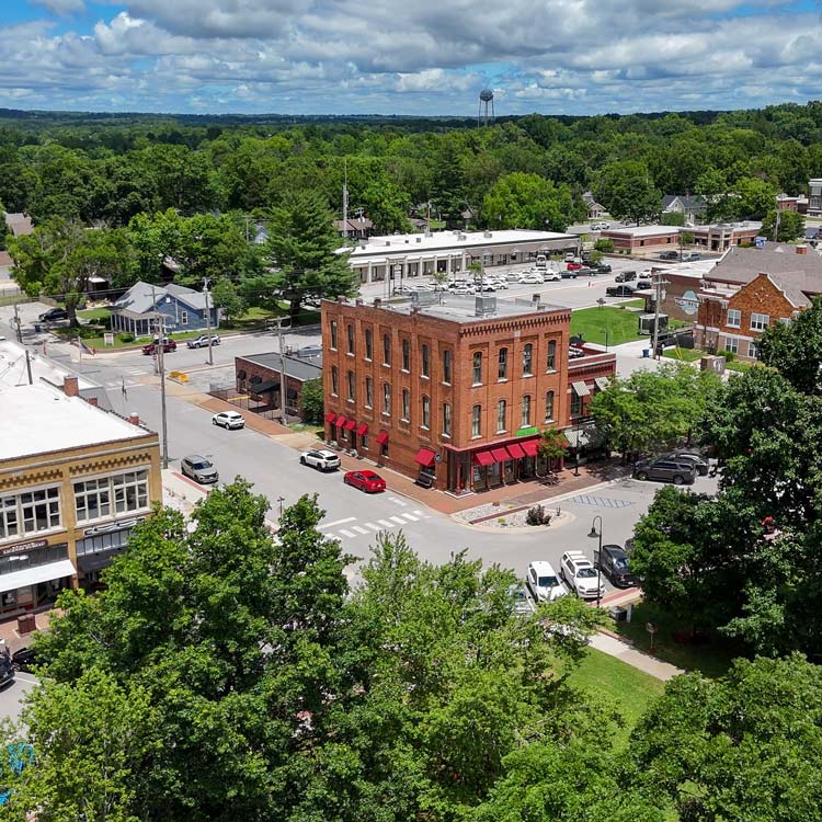 Building visible from the square in Ozark, Missouri